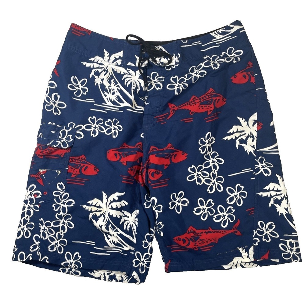 Columbia PFG Swim Shorts Hawaiian Men's UPF 50 Fish Responsibly Board 32